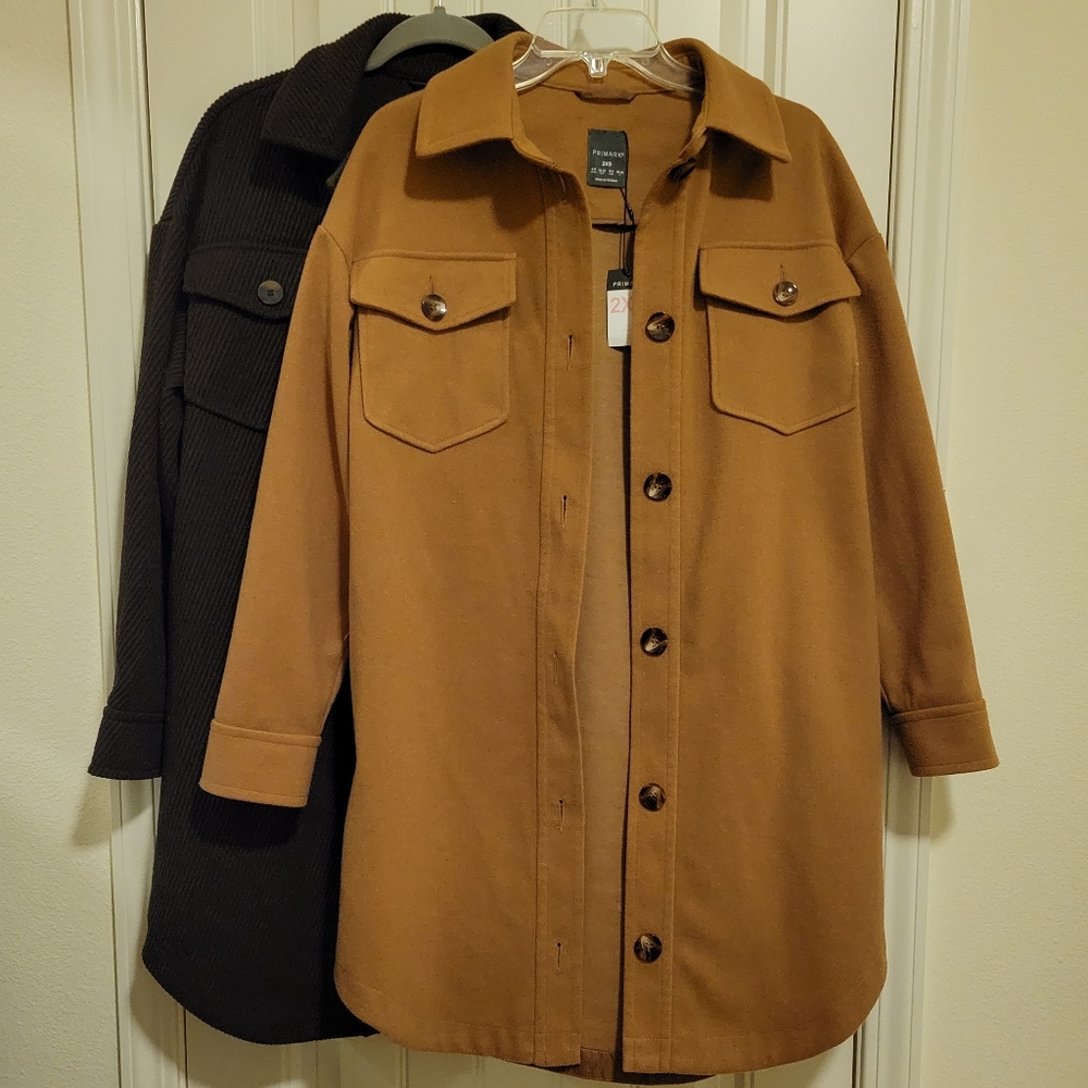 2 Brown Oversized Shackets
